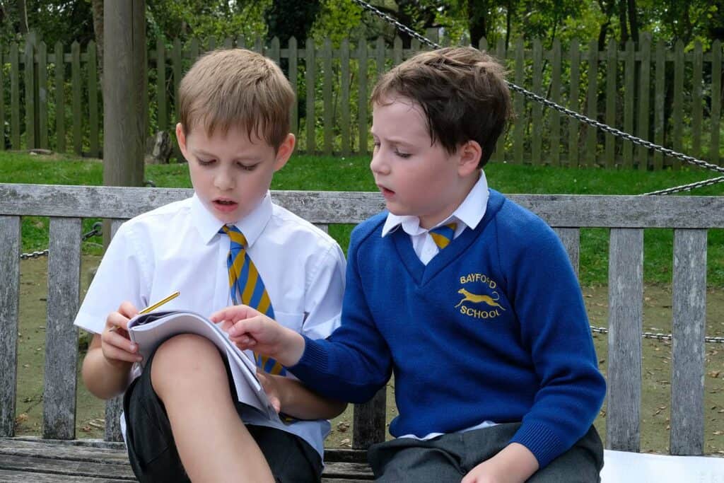 Photograph of pupils at Bayford School