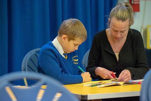 Photograph of pupils at Bayford School