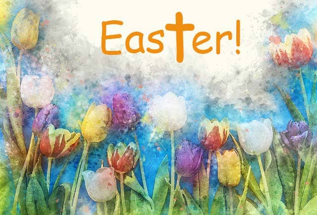 Graphic art celebrating Easter